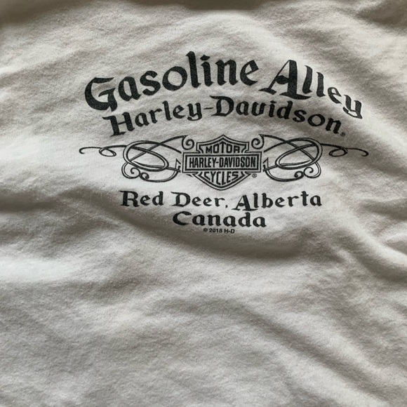 Harley-Davidson Top Studded Red Deer Gasoline Alley Woman’s Large Bikercore - Picture 7 of 10